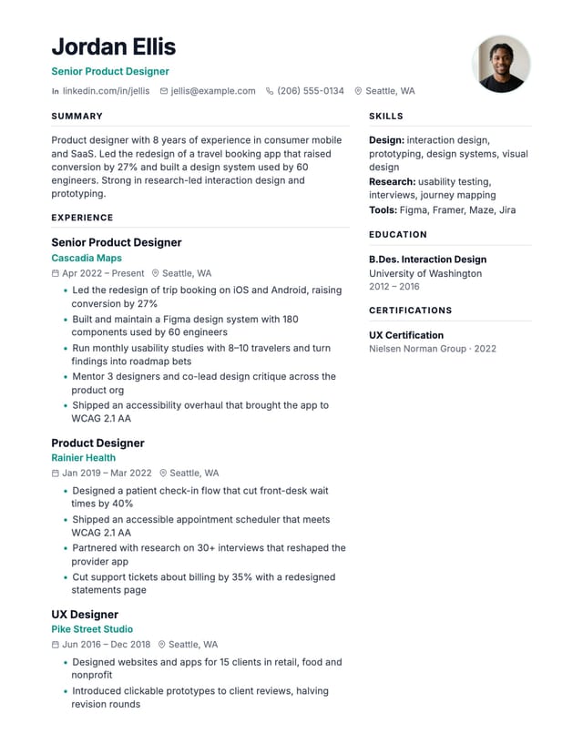 Aurora resume template preview Aurora resume template preview