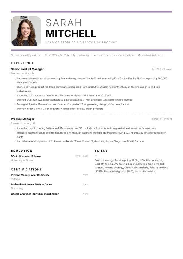 Wentworth resume template preview Wentworth resume template preview